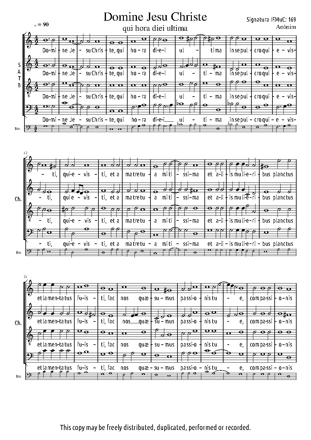Domine Jesu Christe, qui hora diei ultima