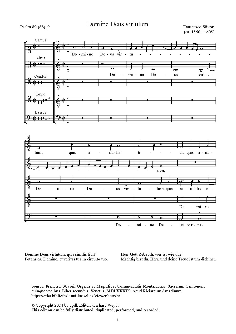 Domine Deus virtutum - Choir Script PDF Thumbnail