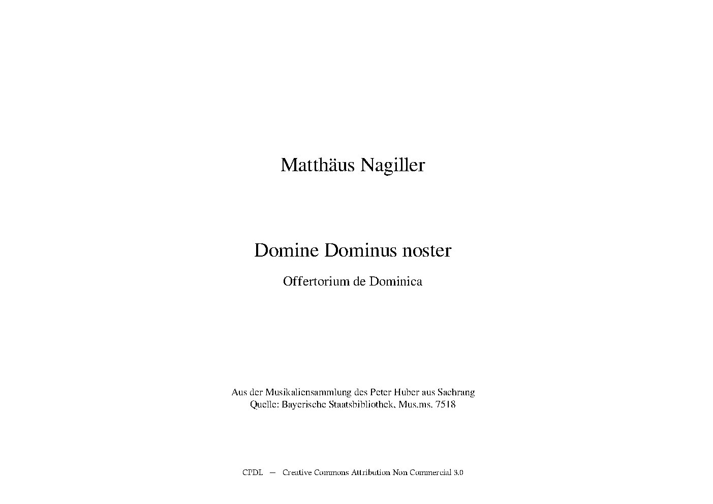 Domine Dominus noster