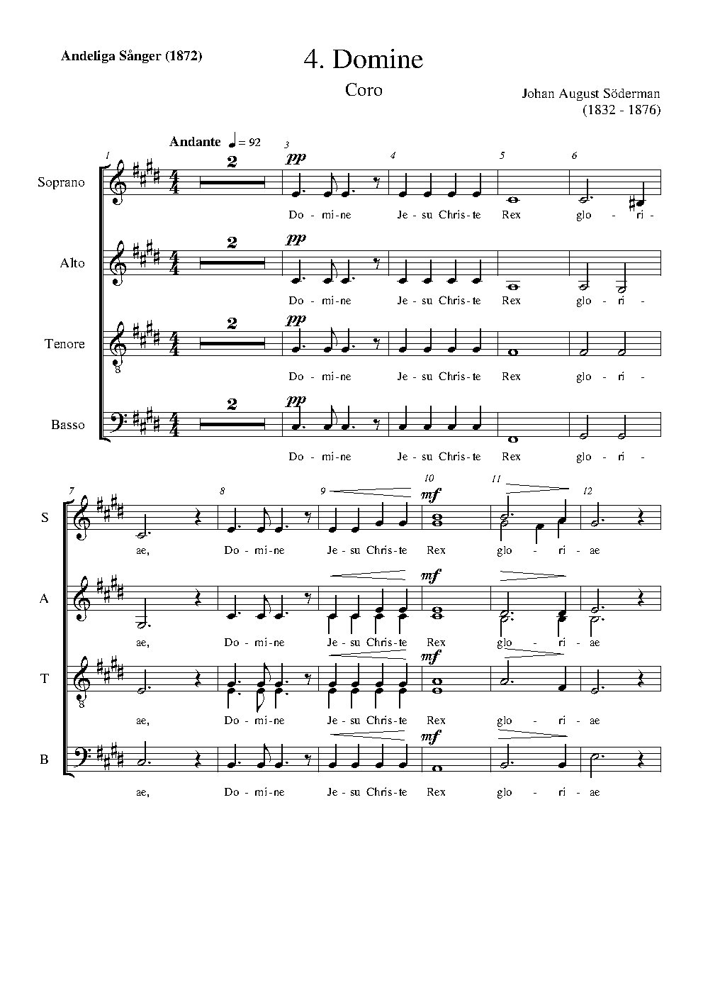 Domine Jesu Christe (#4 from 'Andliga sånger')
