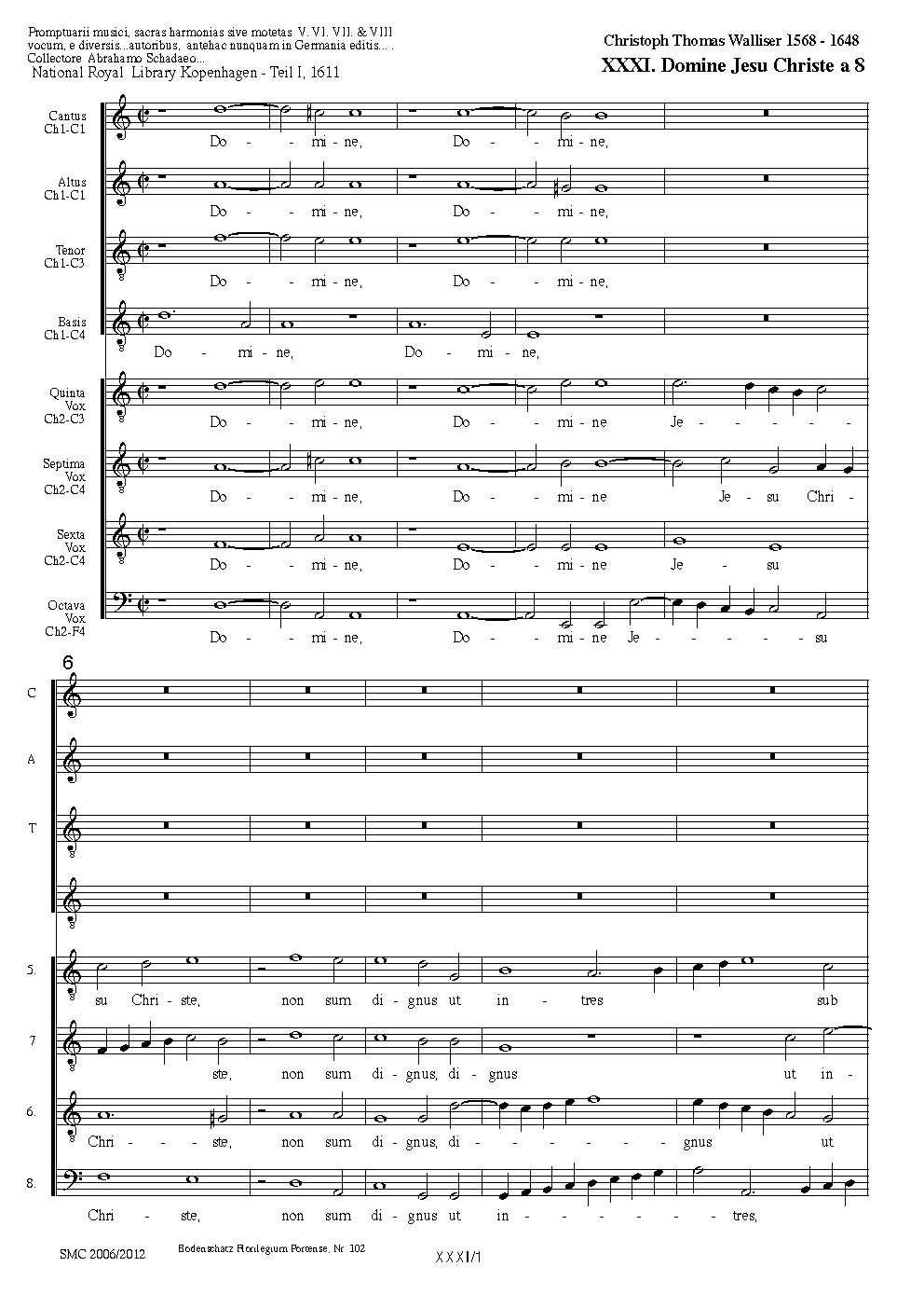 Domine Jesu Christe a 8