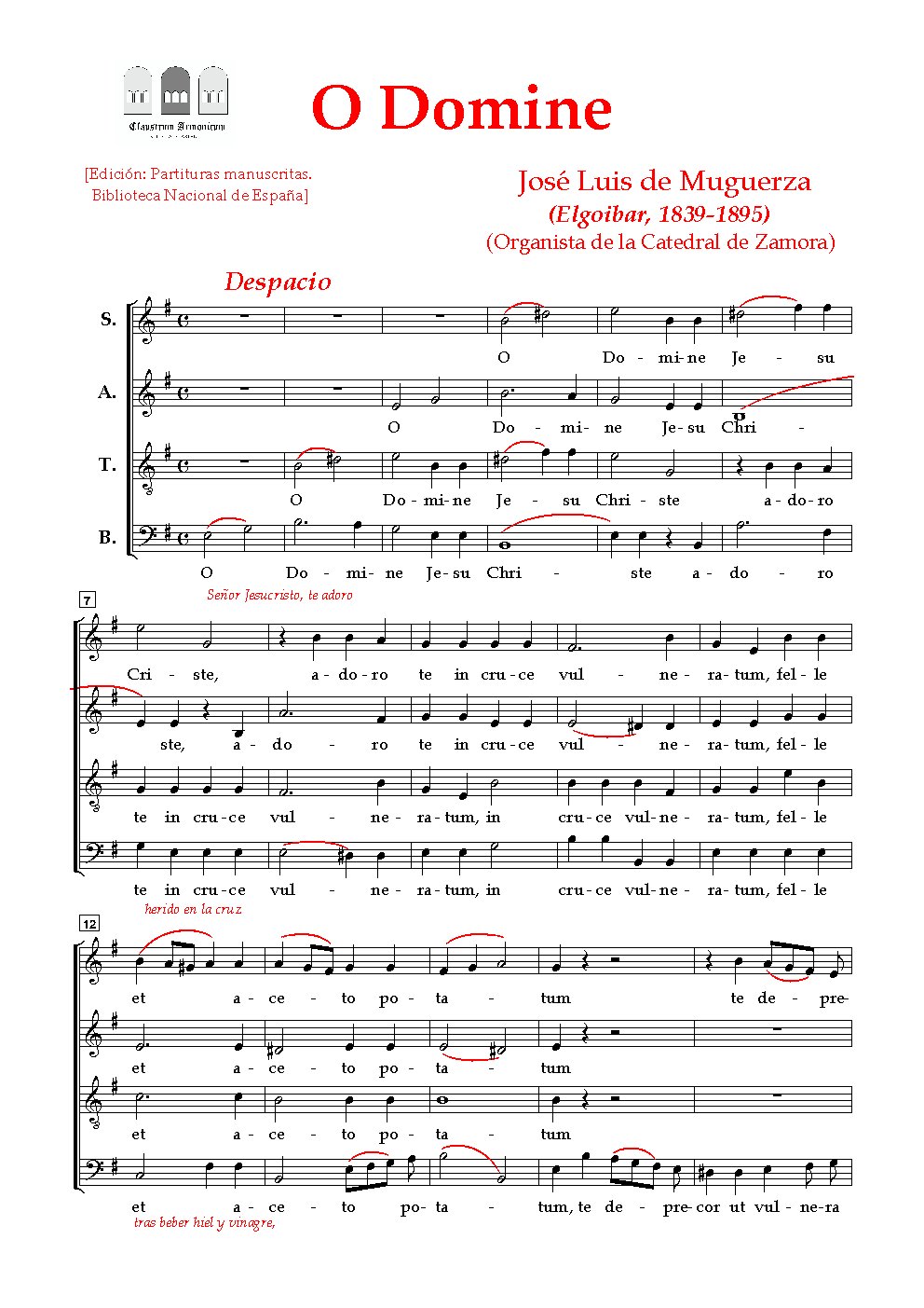 Domine Jesu Christe - Choir Script PDF Thumbnail