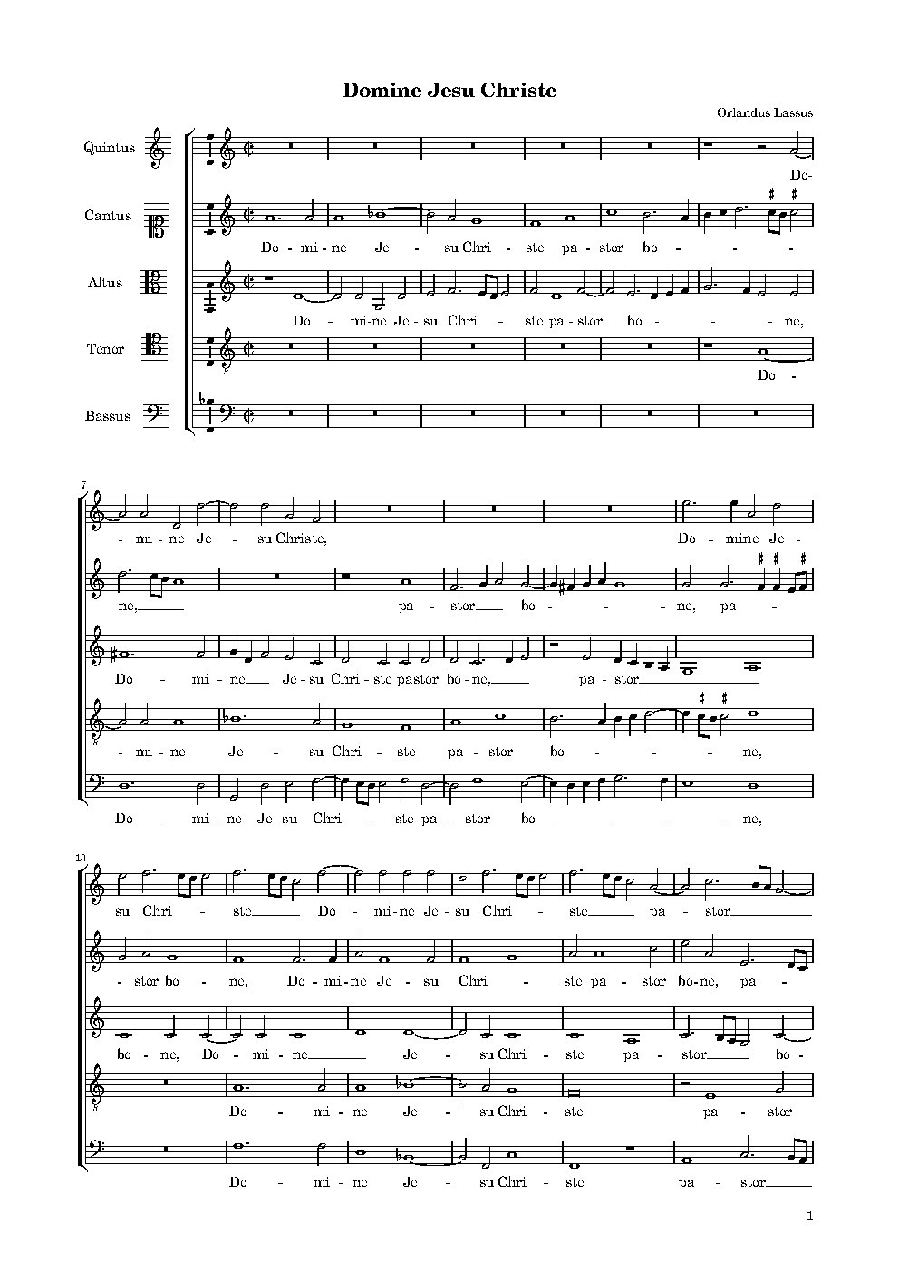 Domine Jesu Christe - Choir Script PDF Thumbnail