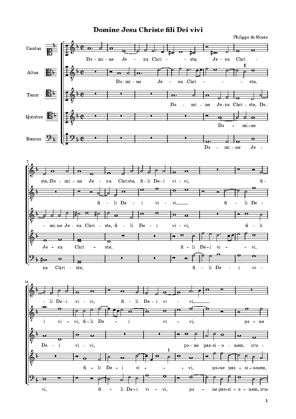 Domine Jesu Christe fili Dei vivi
