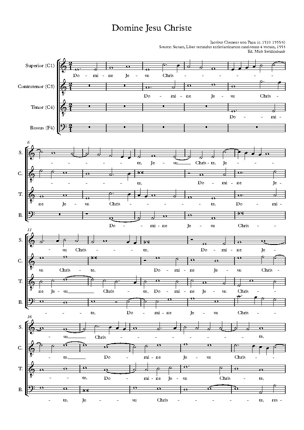 Domine Jesu Christe - Choir Script PDF Thumbnail