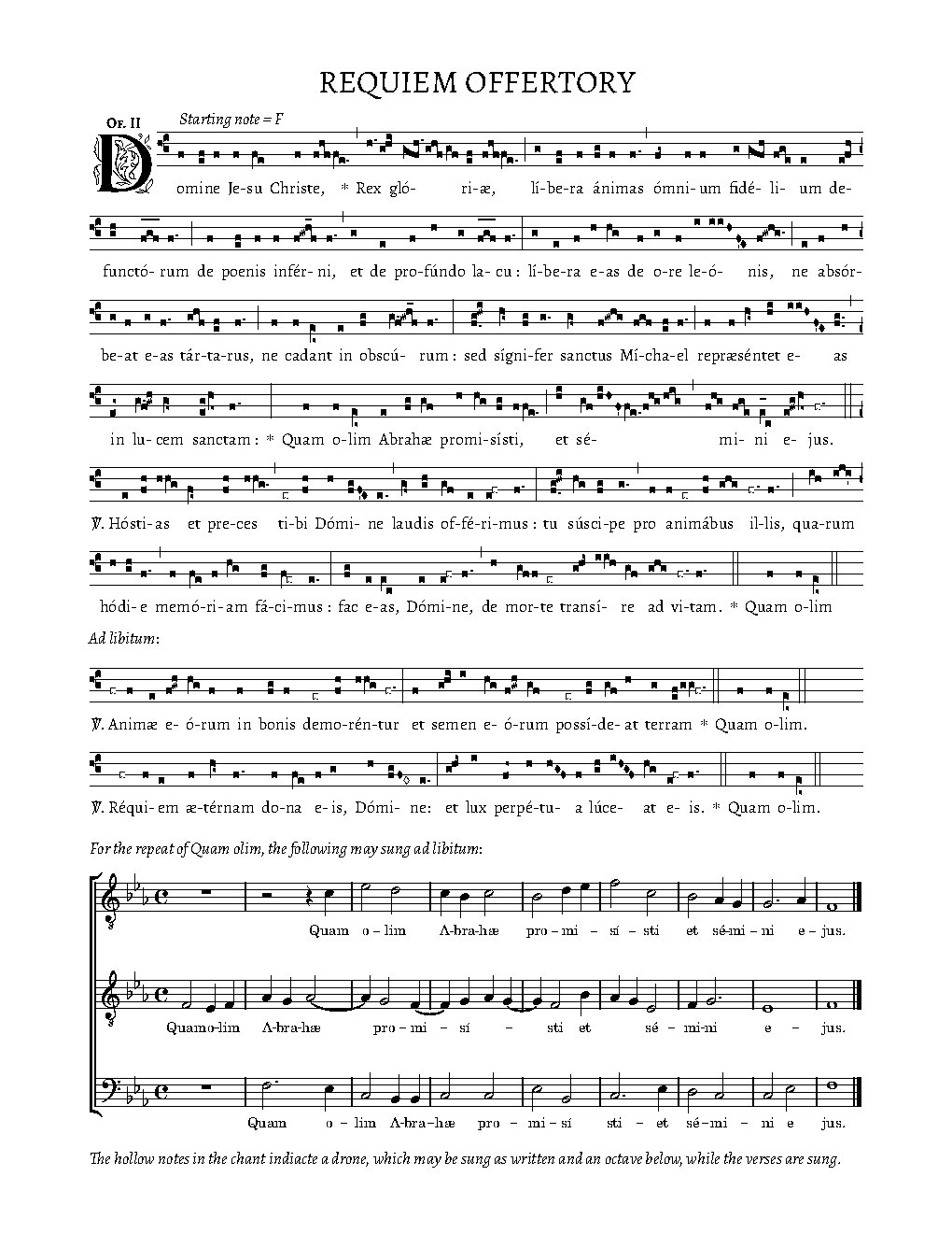 Domine Jesu Christe - chant with TTB refrain