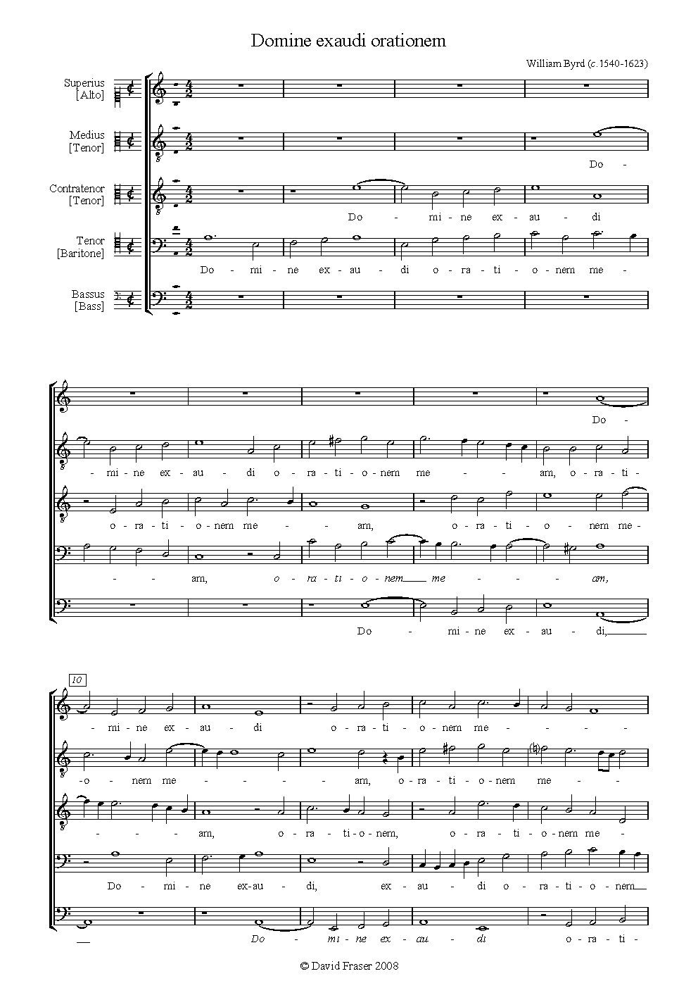 Domine exaudi orationem - Choir Script PDF Thumbnail