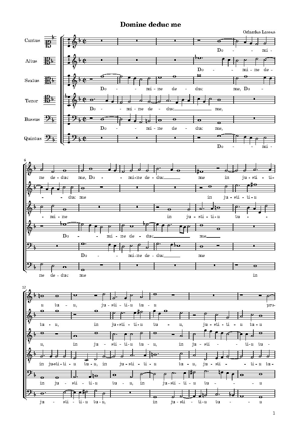Domine deduc me - Choir Script PDF Thumbnail