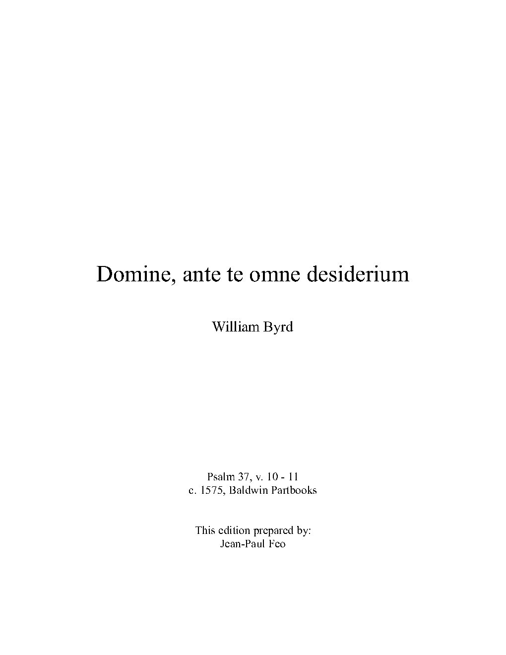 Domine ante te