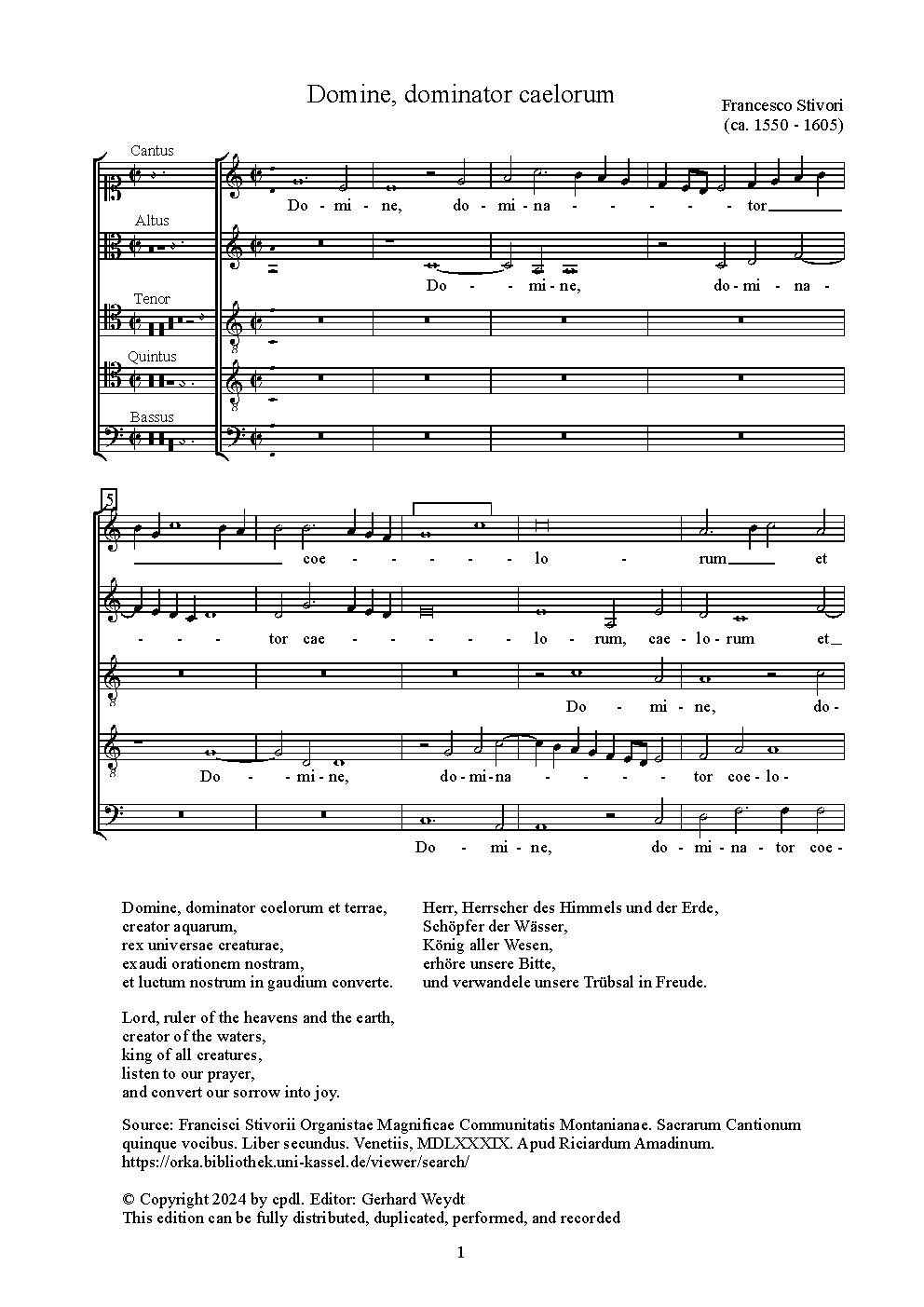 Domine dominator coelorum
