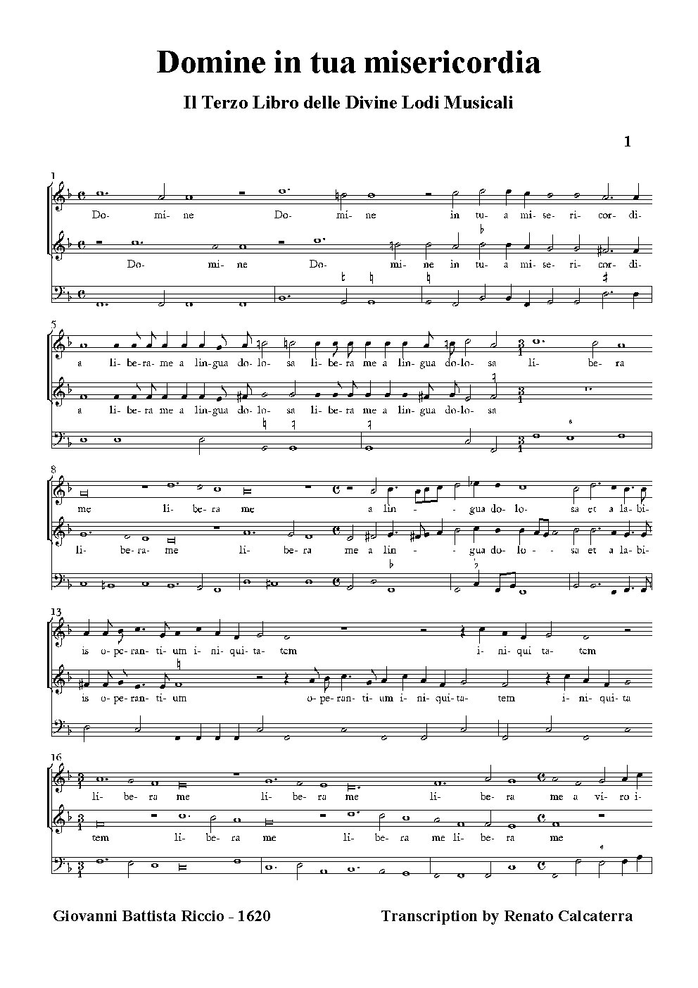 Domine in tua misericordia - Choir Script PDF Thumbnail