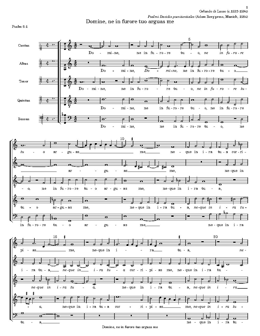 Domine ne in furore tuo … miserere