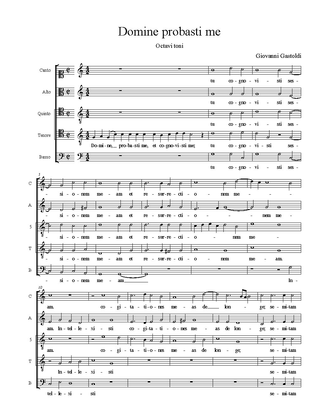 Domine probasti me - Choir Script PDF Thumbnail