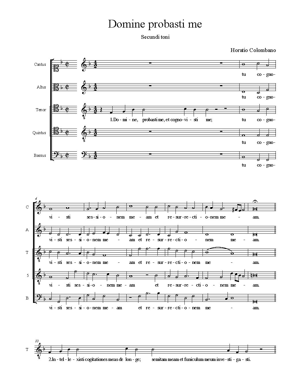 Domine probasti me - Choir Script PDF Thumbnail