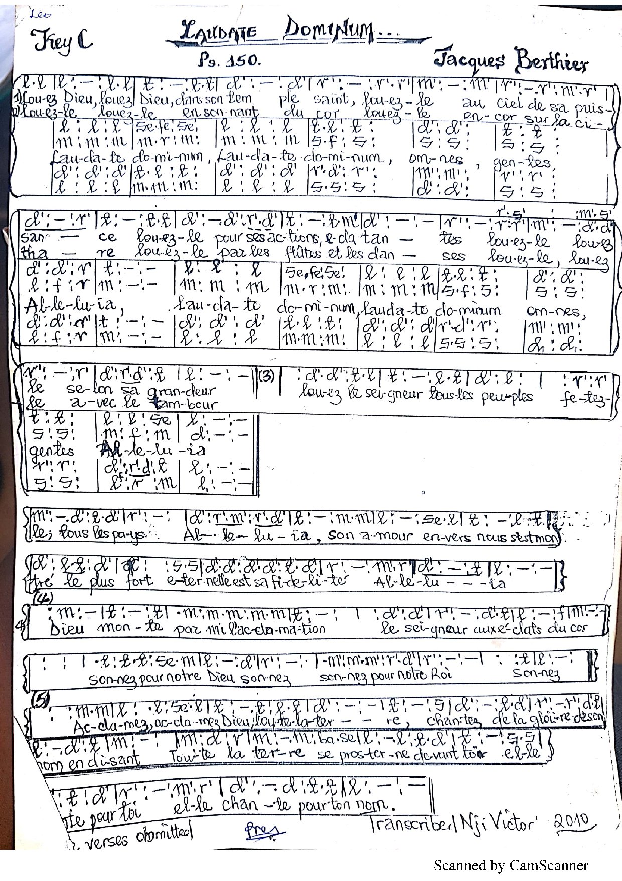 Laudate Domininum - Download Choir Script PDF