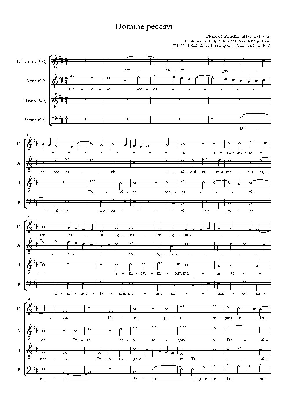Domine peccavi - Choir Script PDF Thumbnail