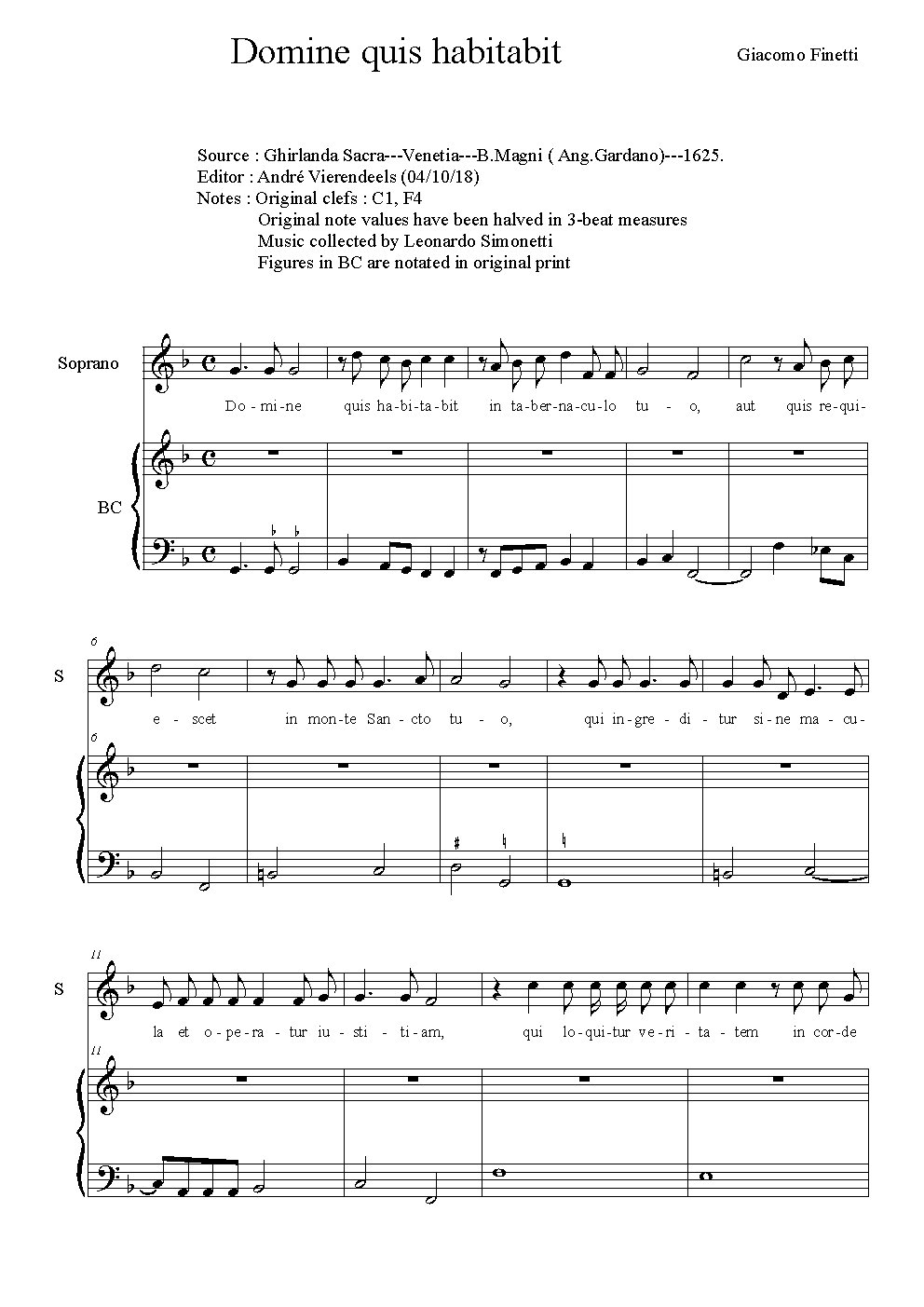 Domine quis habitabit - Choir Script PDF Thumbnail
