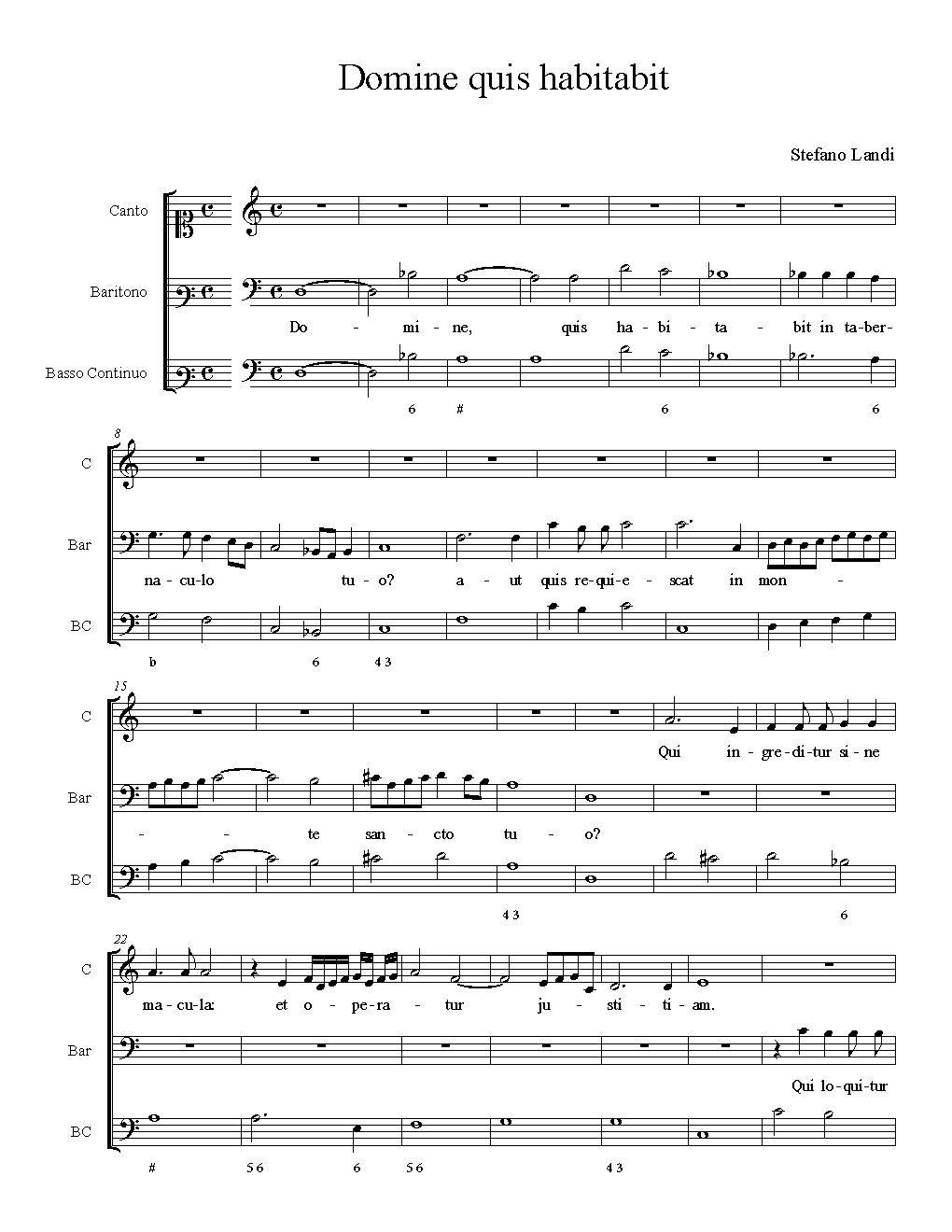 Domine quis habitabit - Choir Script PDF Thumbnail