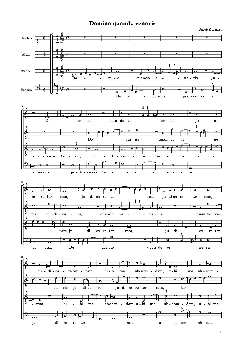 Domine quando veneris - Choir Script PDF Thumbnail