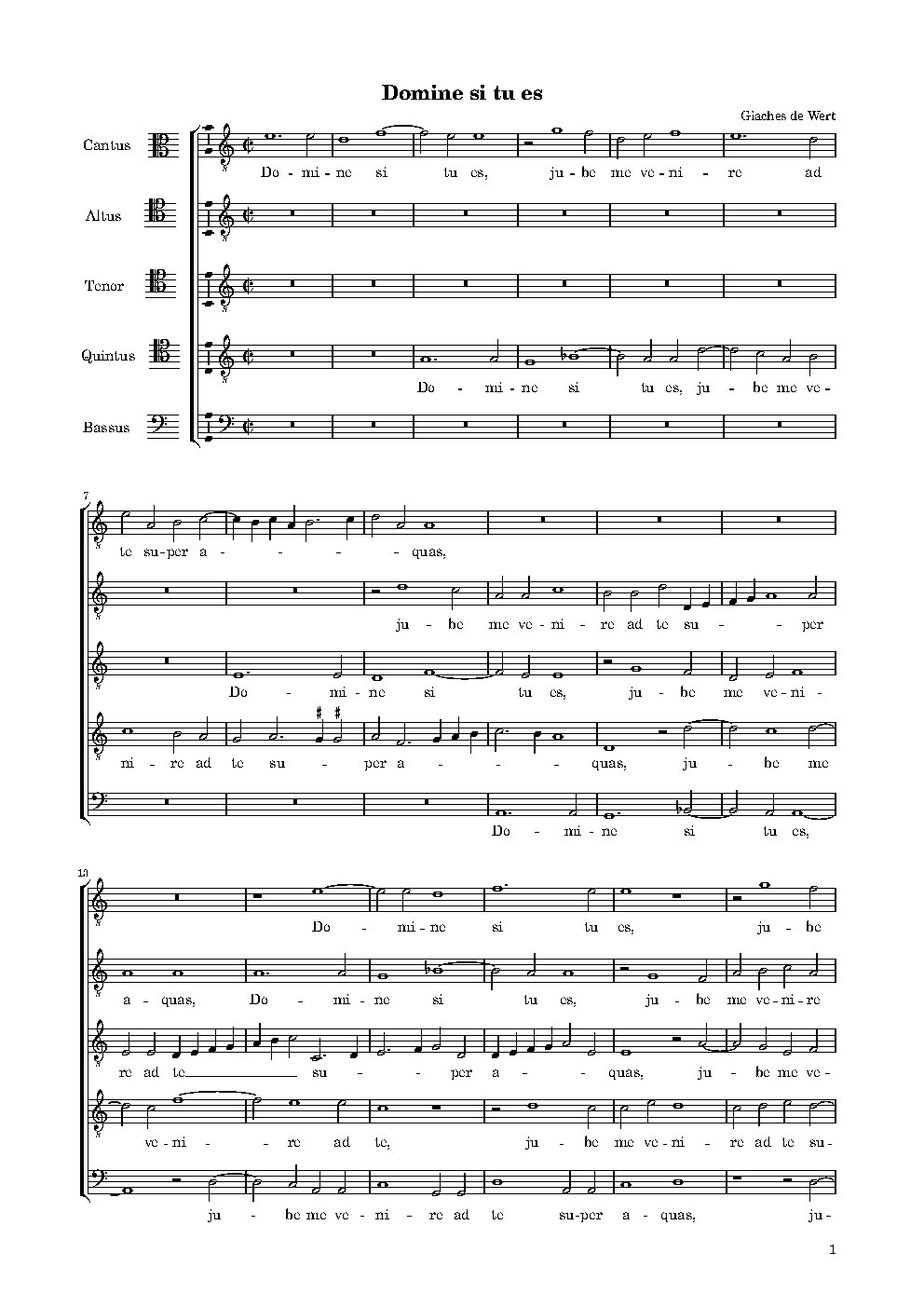 Domine si tu es - Choir Script PDF Thumbnail