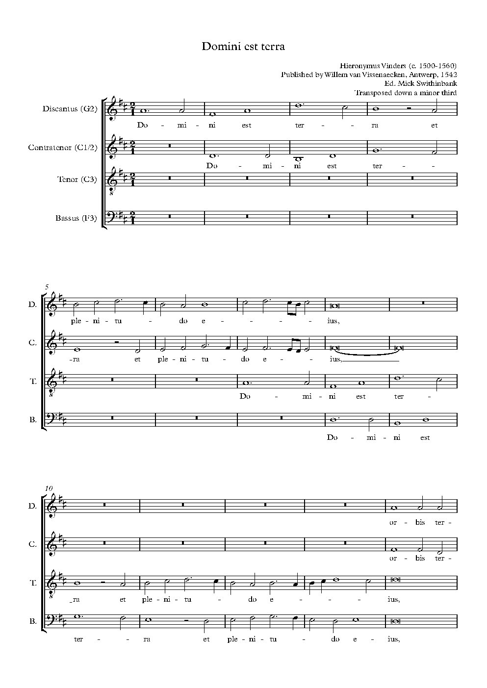 Domini est terra - Choir Script PDF Thumbnail