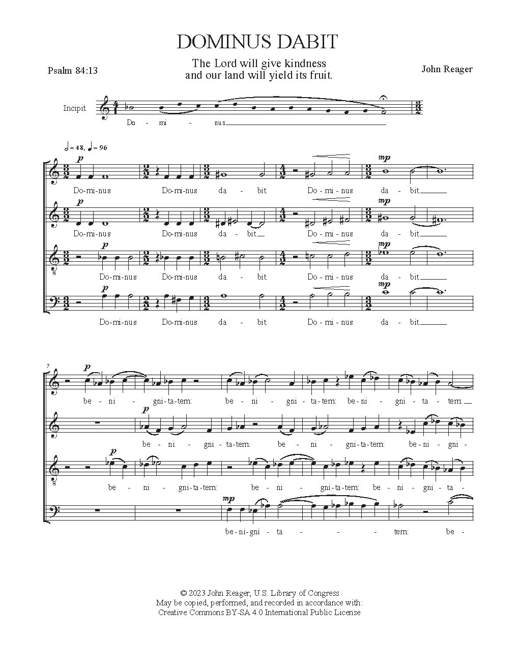 Dominus dabit|{{NoCo|Advent Motets
