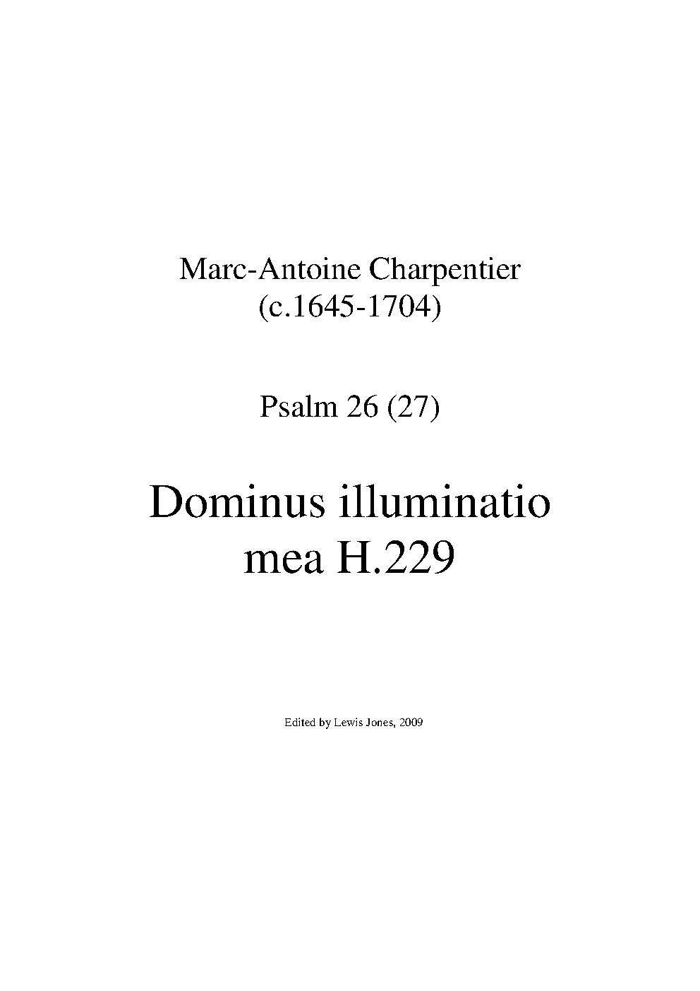 Dominus Illuminatio mea H 229