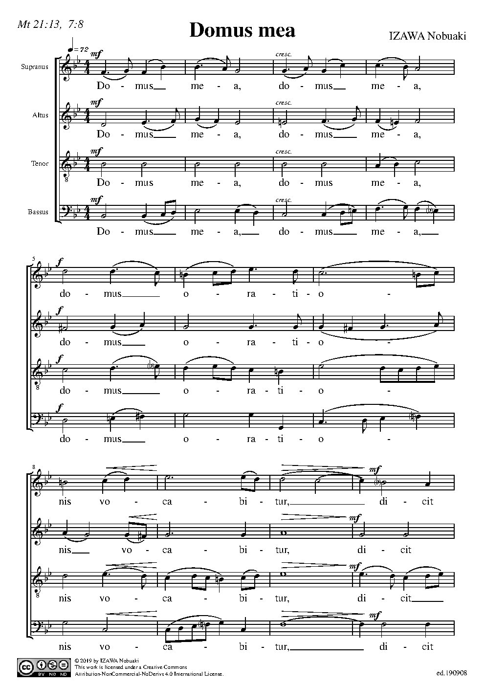Domus mea - Choir Script PDF Thumbnail