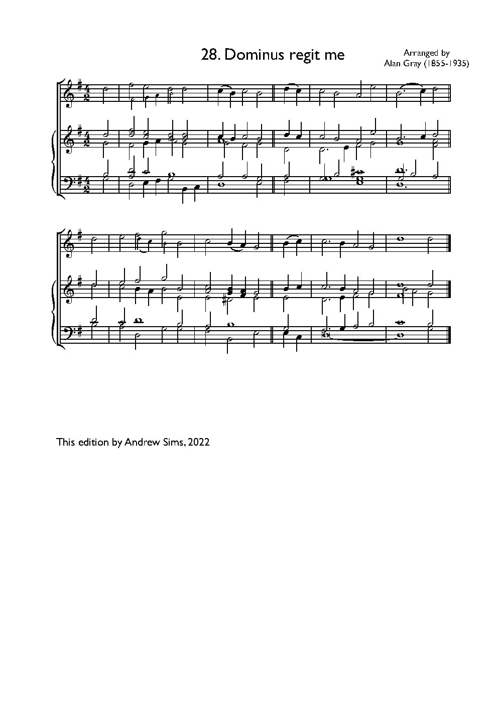 Dominus regit me - Choir Script PDF Thumbnail