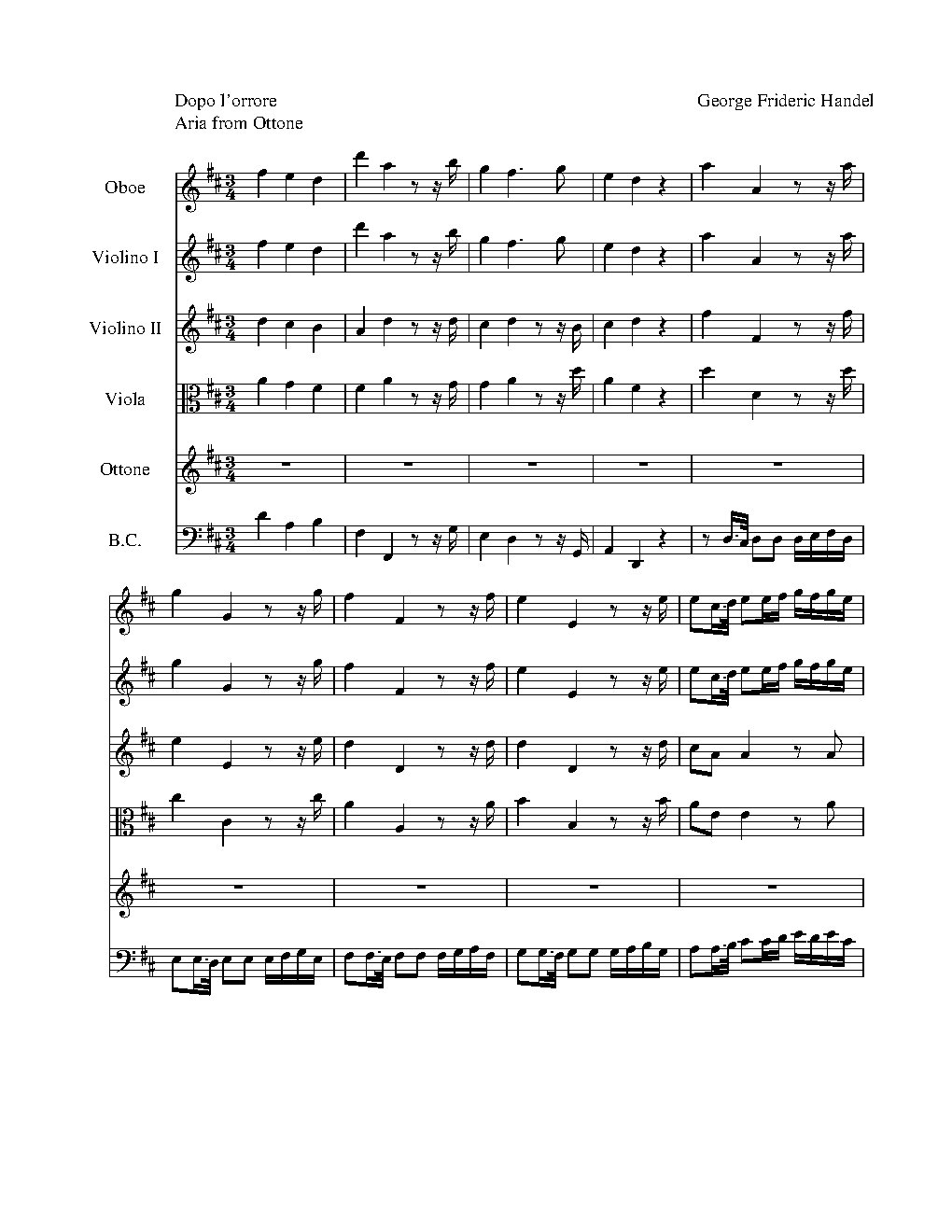 Dopo l'orrore (aria from 'Ottone')