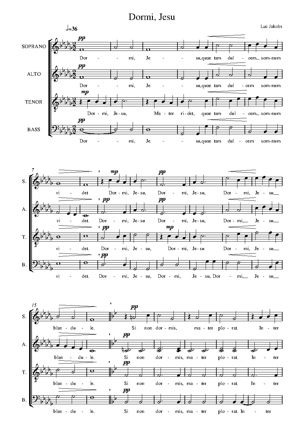 Dormi, Jesu