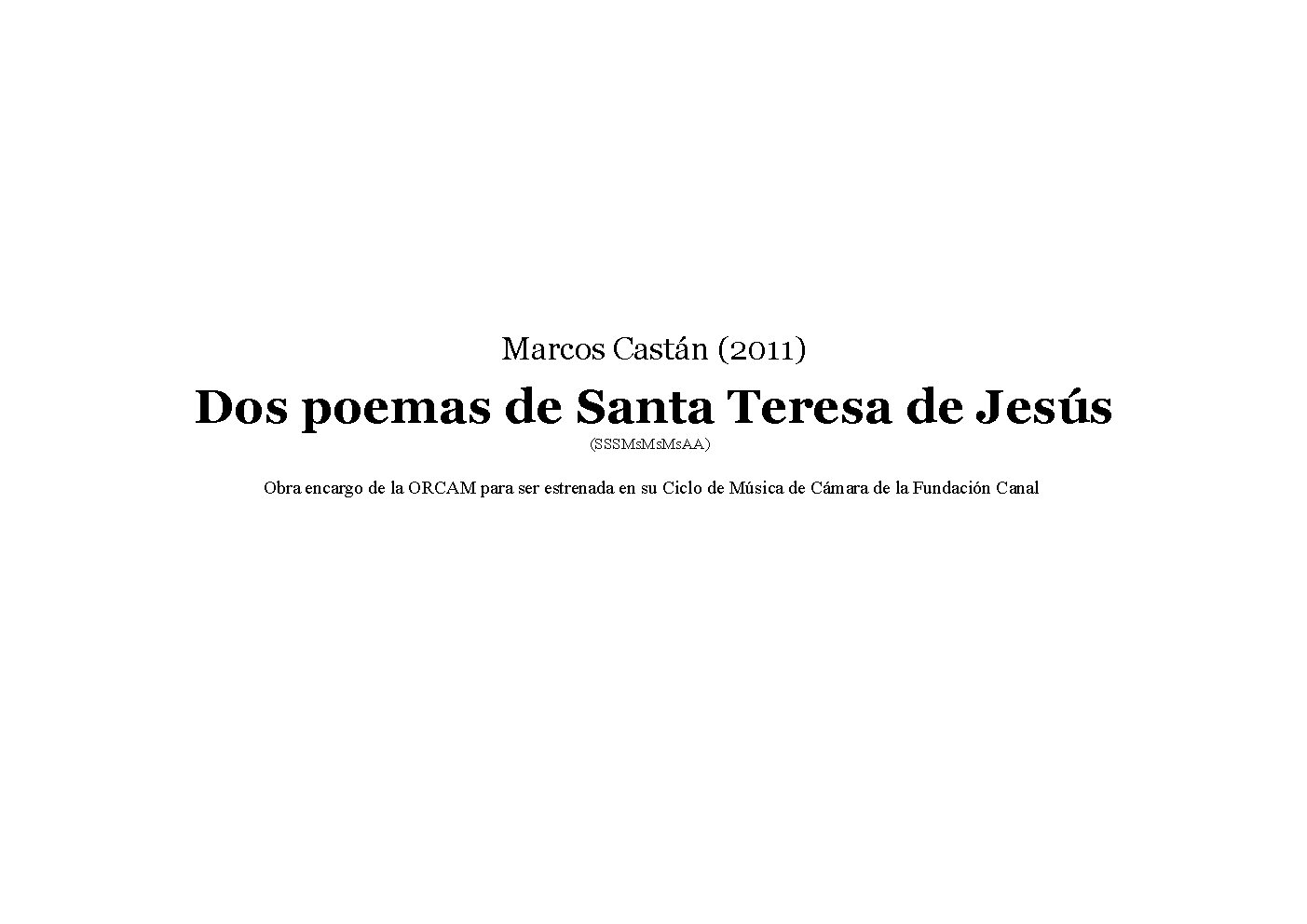 Dos poemas de Santa Teresa de Jesús