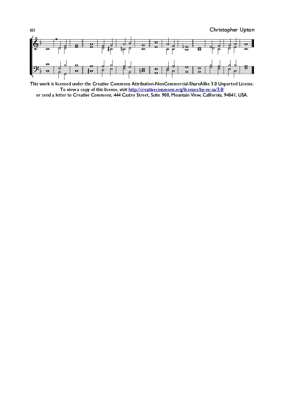 Double Chant 001 in F Major