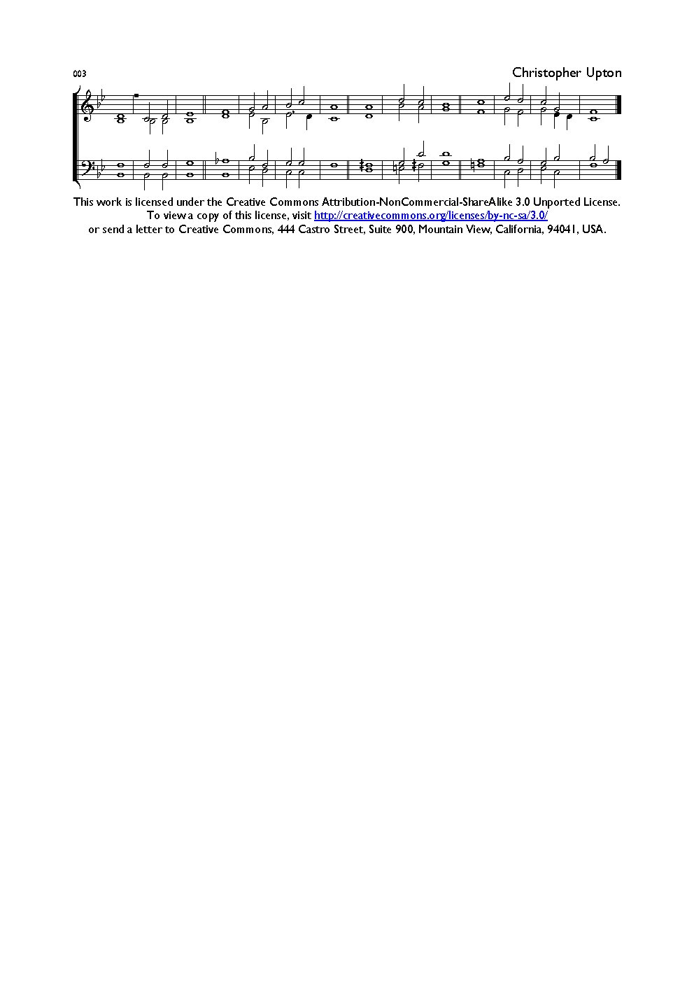 Double Chant 002 in B-flat Major