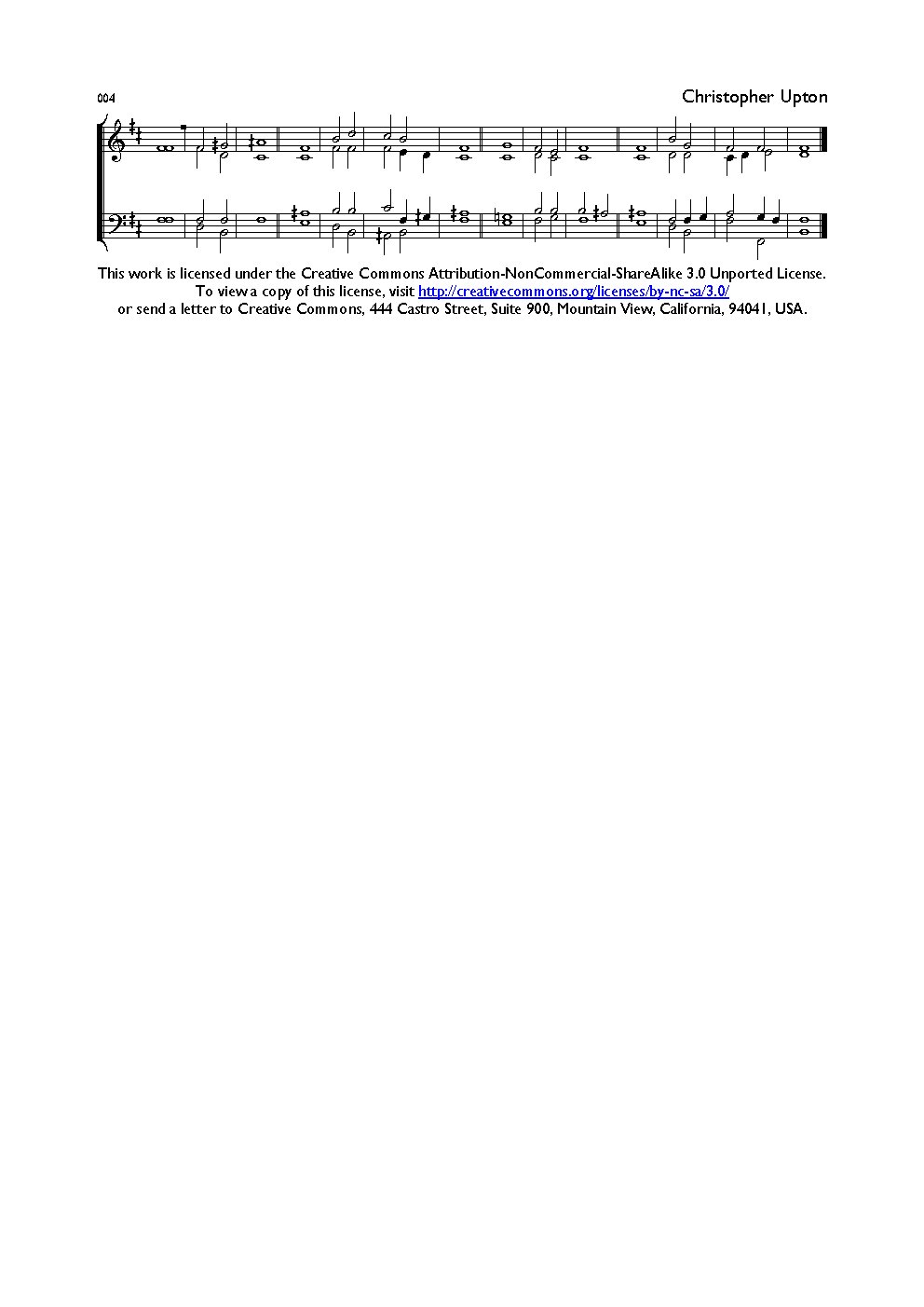Double Chant 004 in B Minor - Choir Script PDF Thumbnail