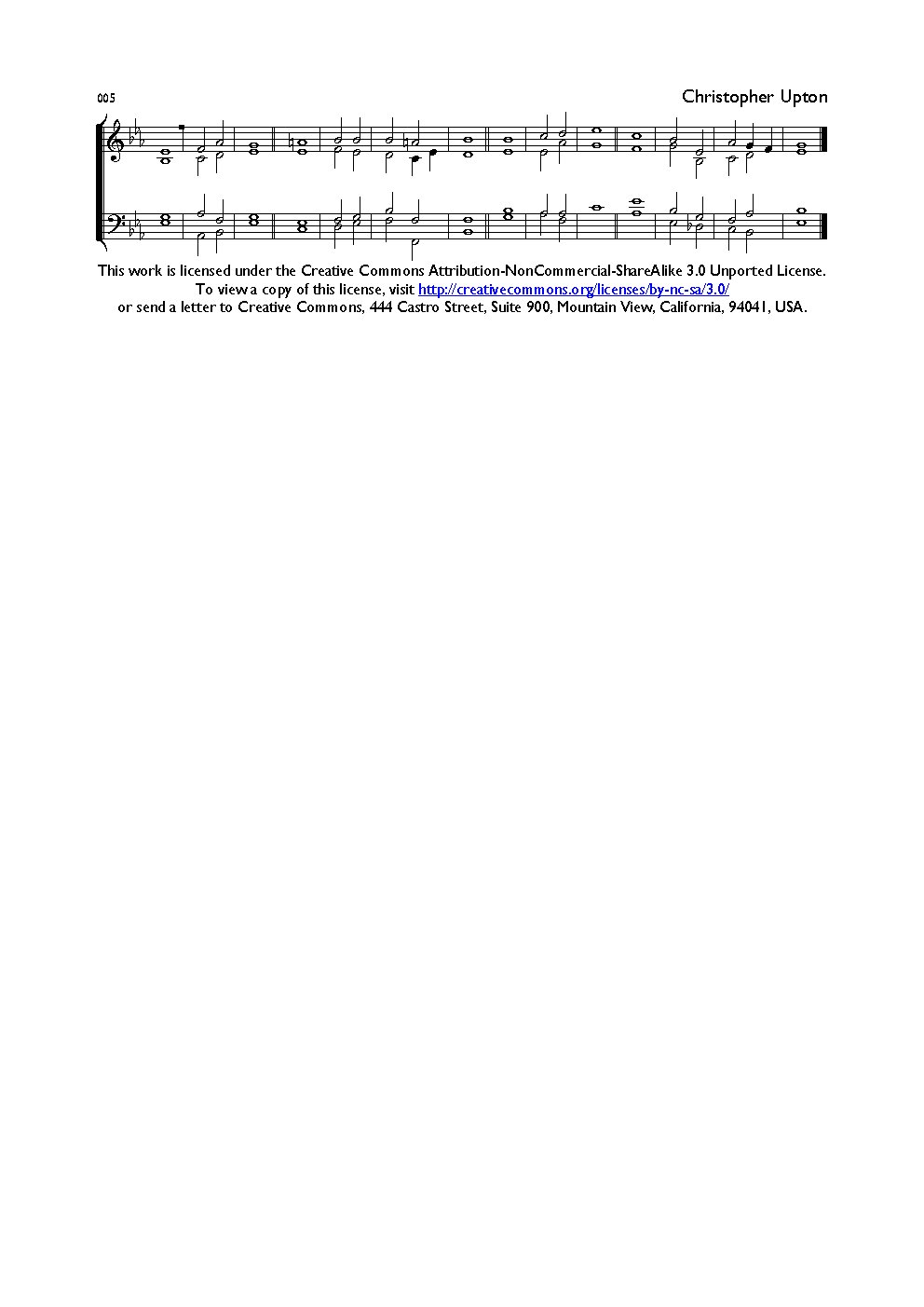 Double Chant 005 in E-flat Major