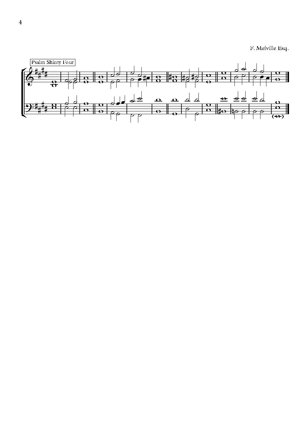 Double Chant in E Major