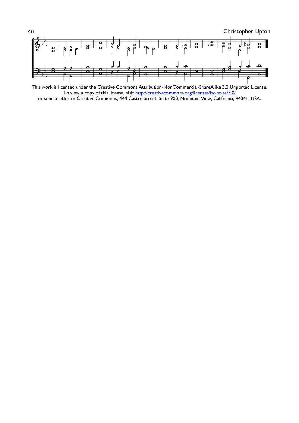 Double Chant 011 in E-flat Major - Choir Script PDF Thumbnail