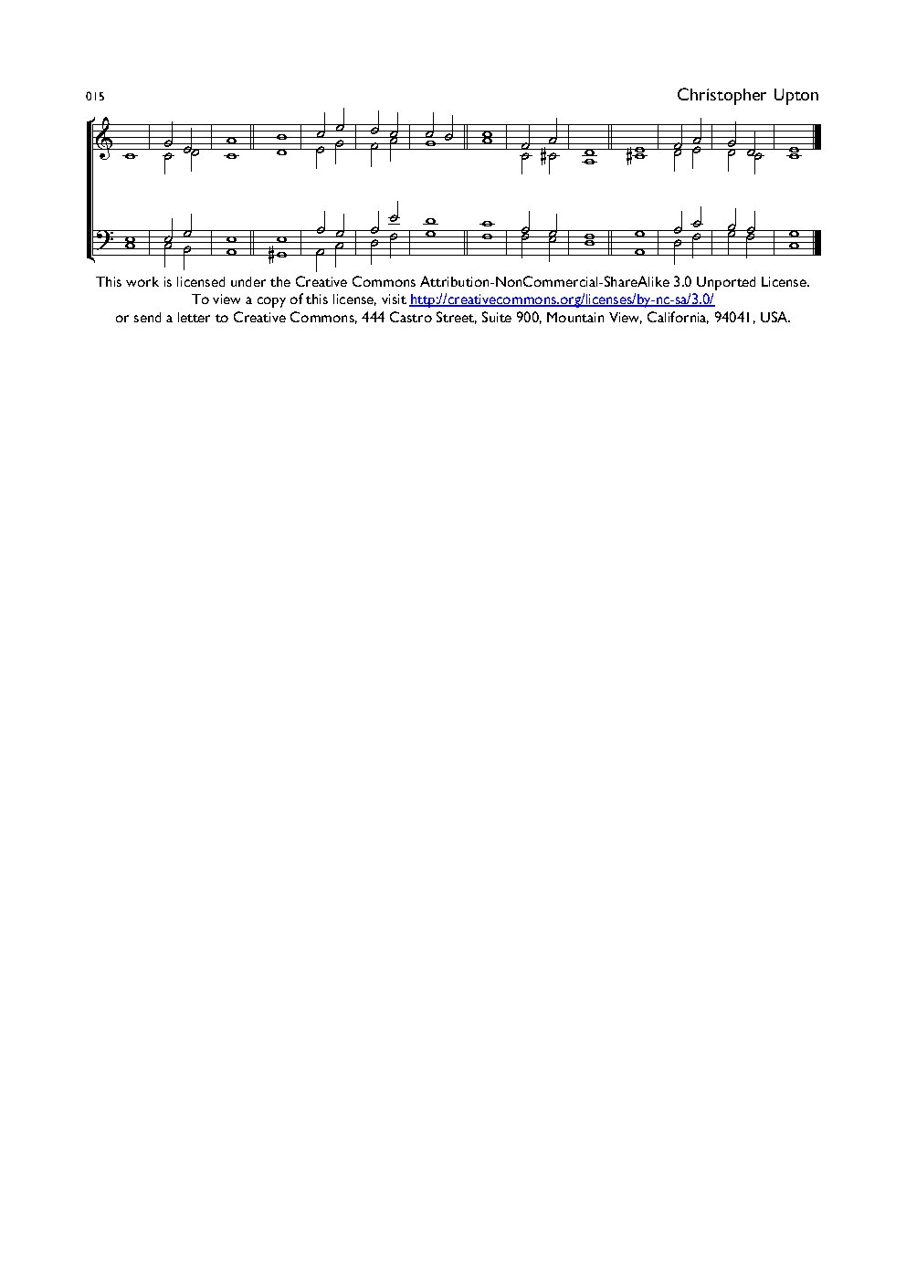 Double Chant 015 in C Major - Choir Script PDF Thumbnail
