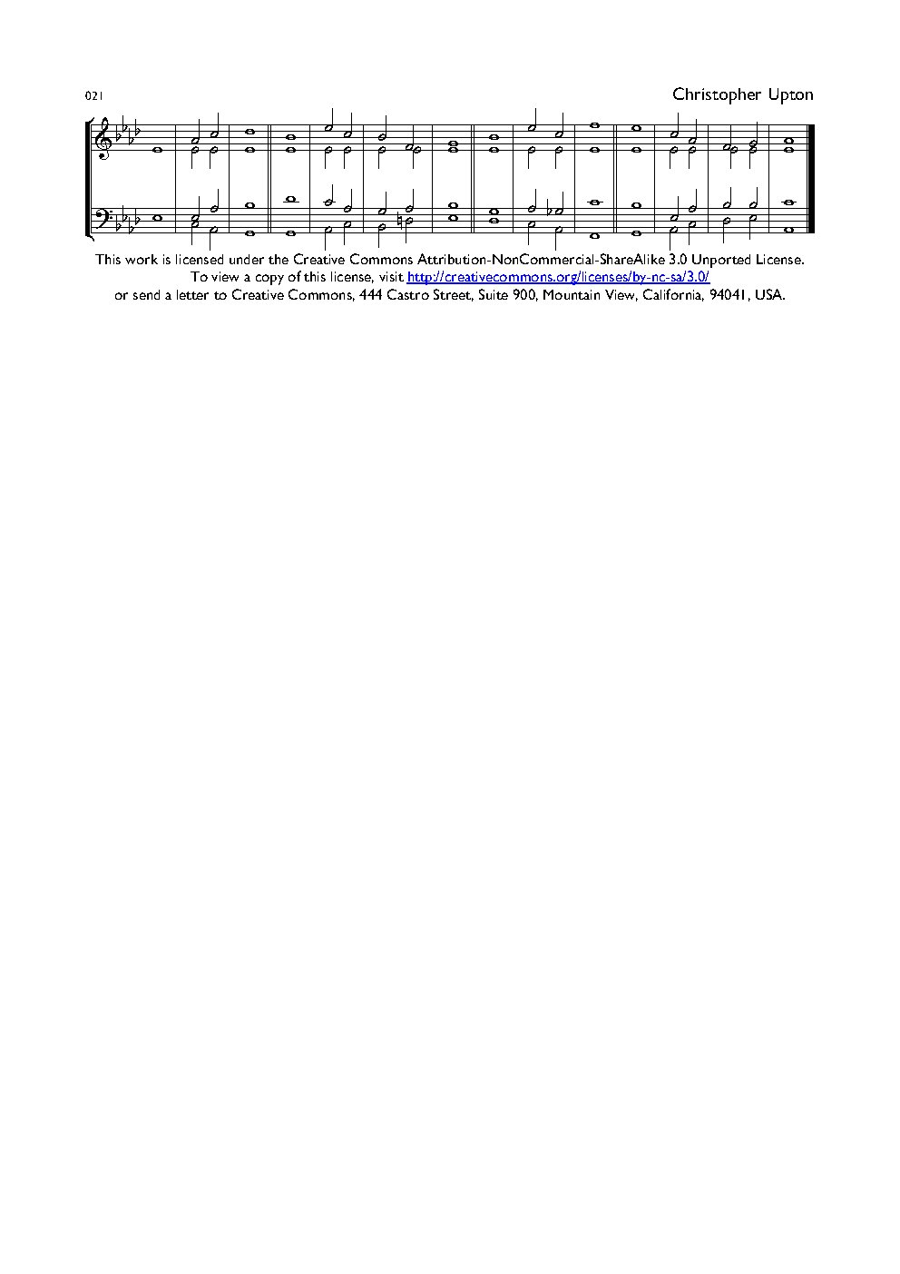 Double Chant 021 in A-flat Major - Choir Script PDF Thumbnail