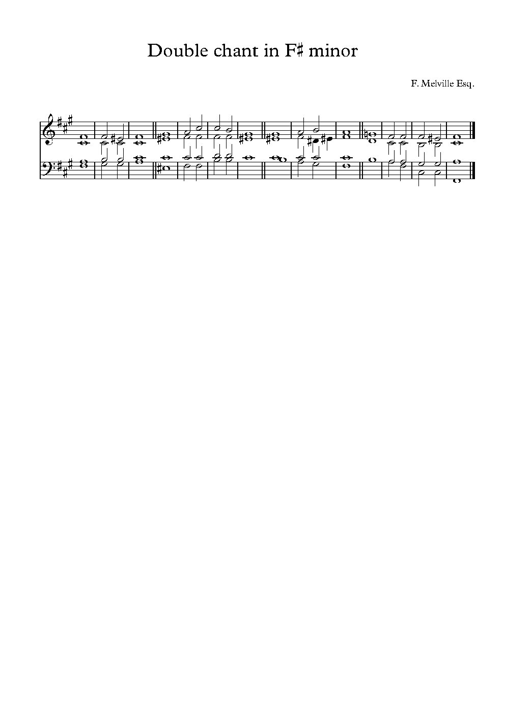 Double Chant in F sharp minor