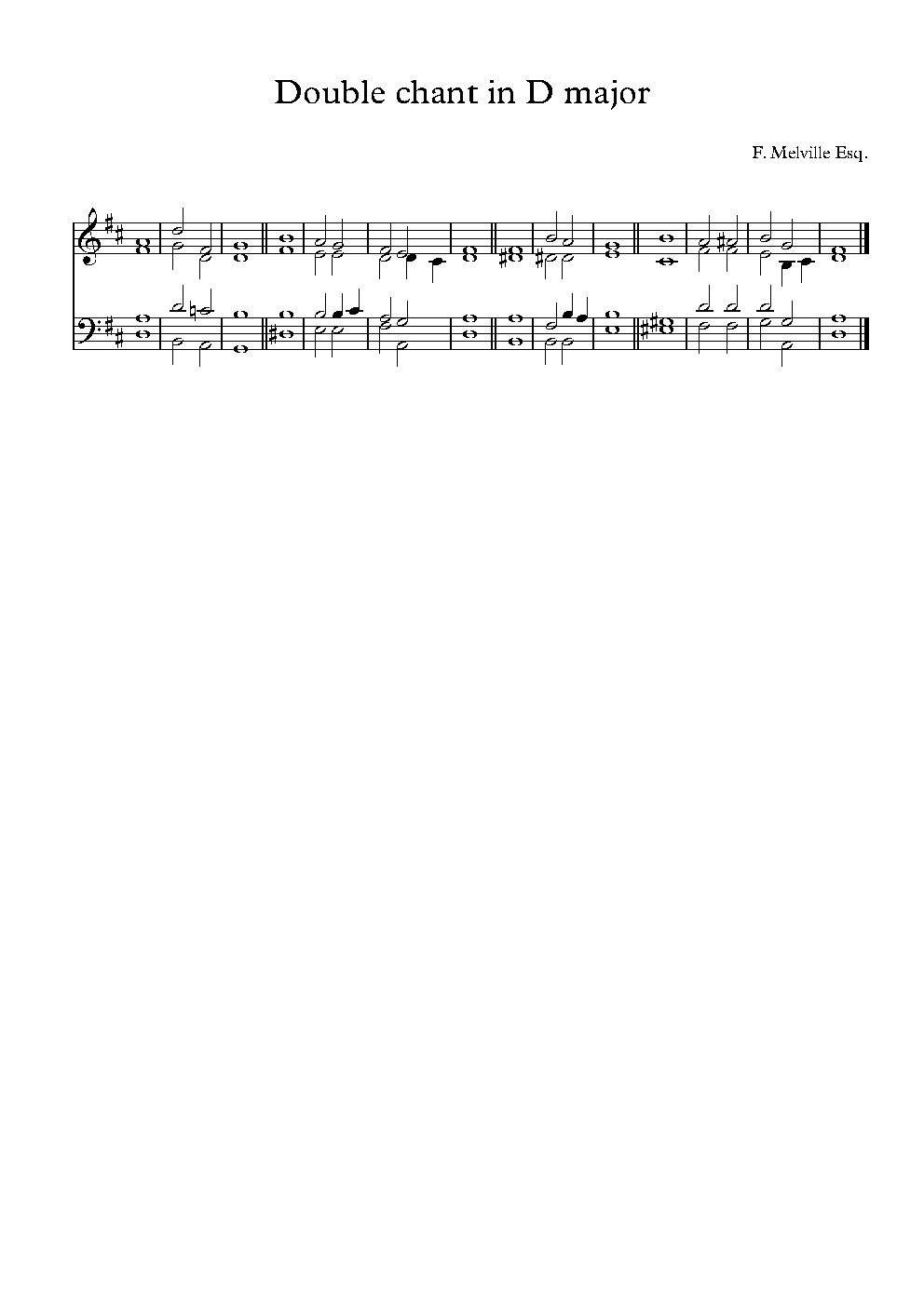 Double Chant in D Major - Choir Script PDF Thumbnail