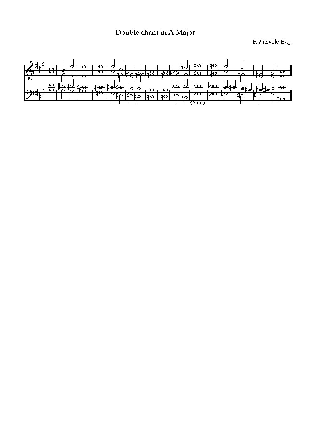 Double Chant in A Major (2)