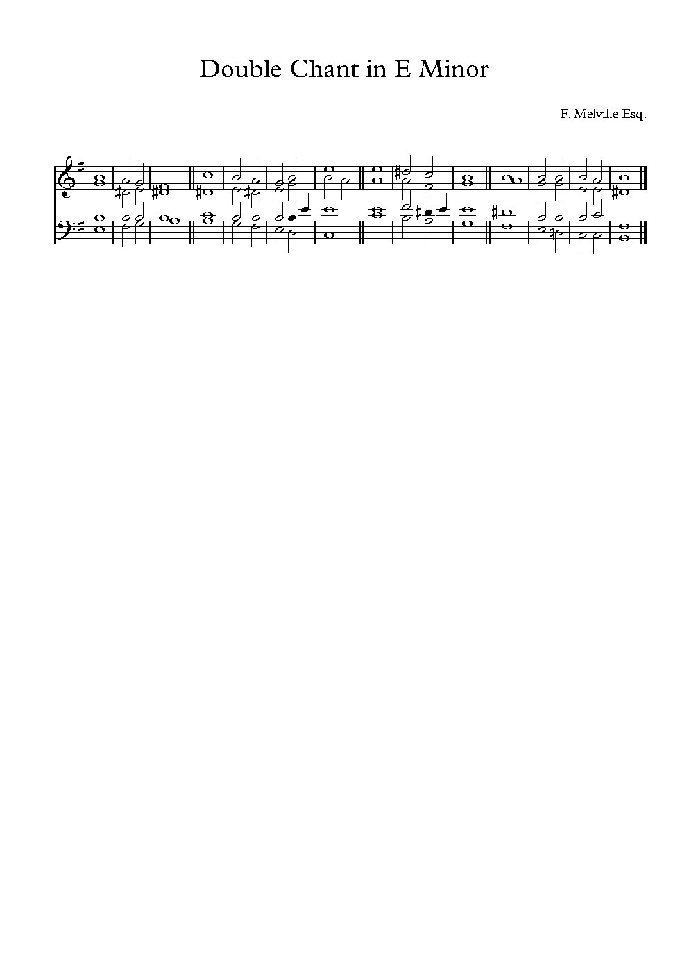 Double Chant in E Minor
