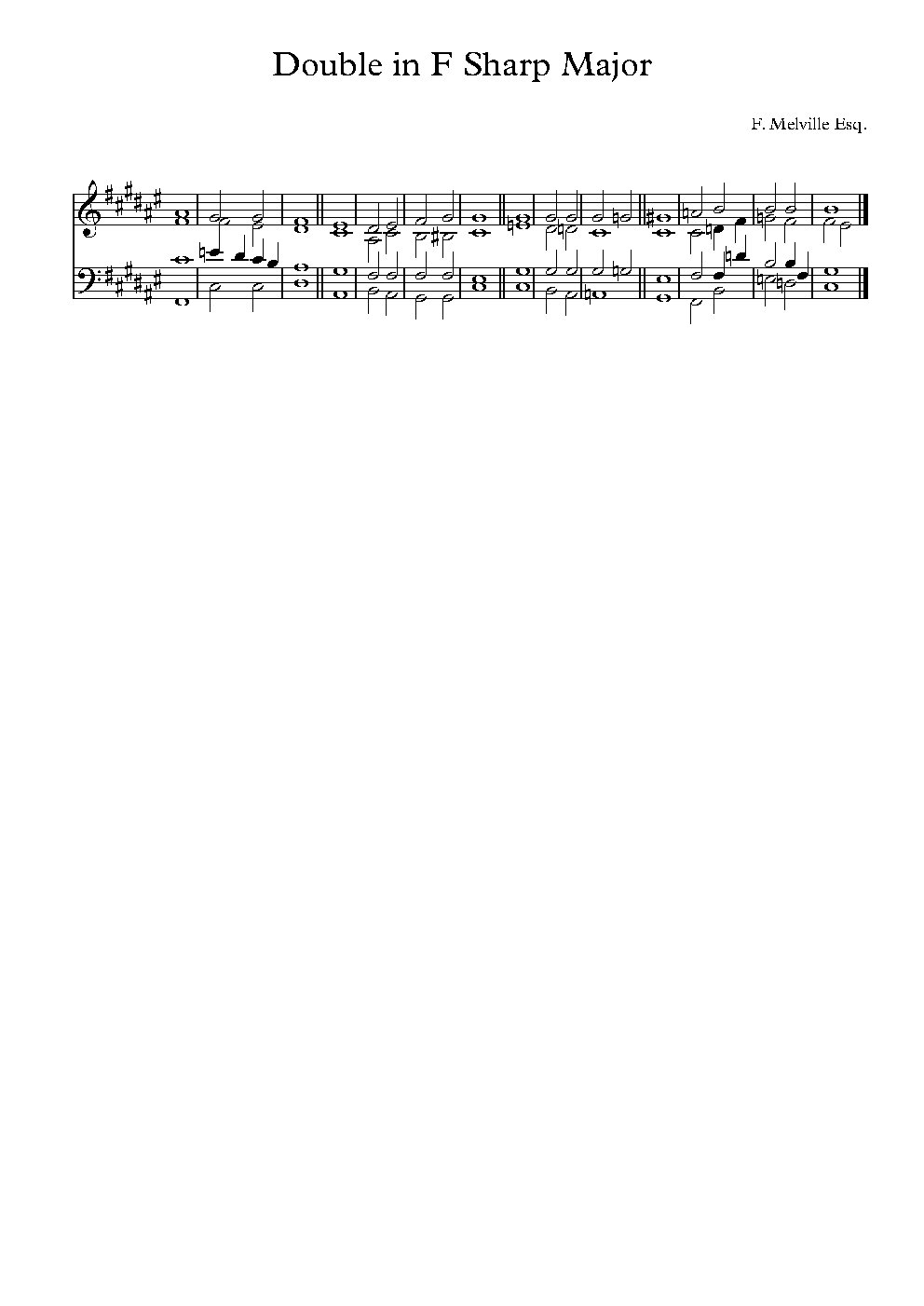 Double Chant in F Sharp Major