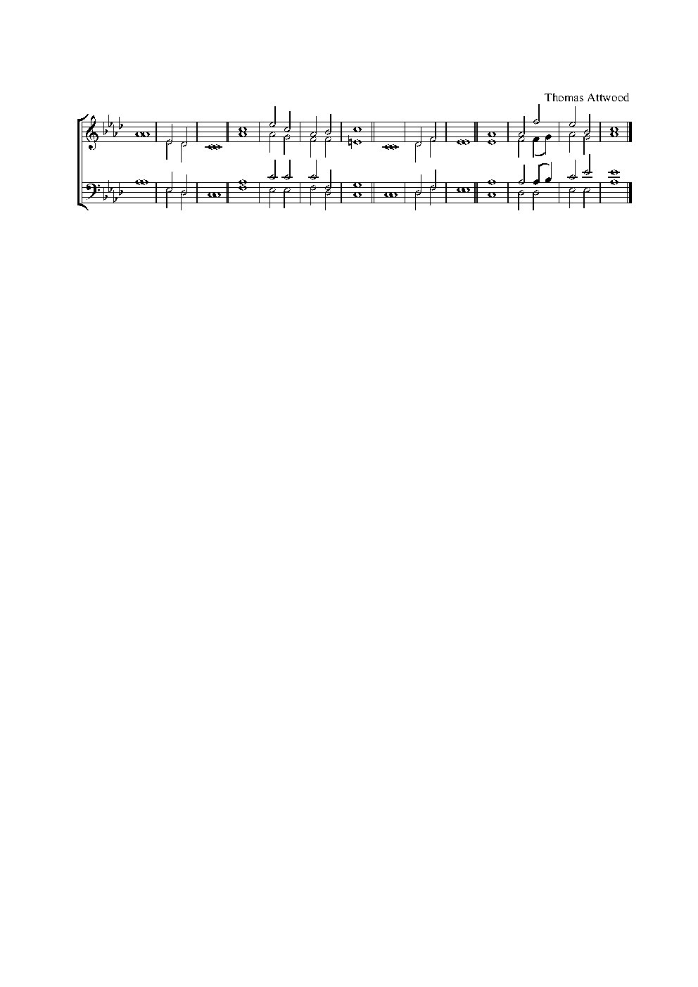 Double chant in A flat major - Choir Script PDF Thumbnail