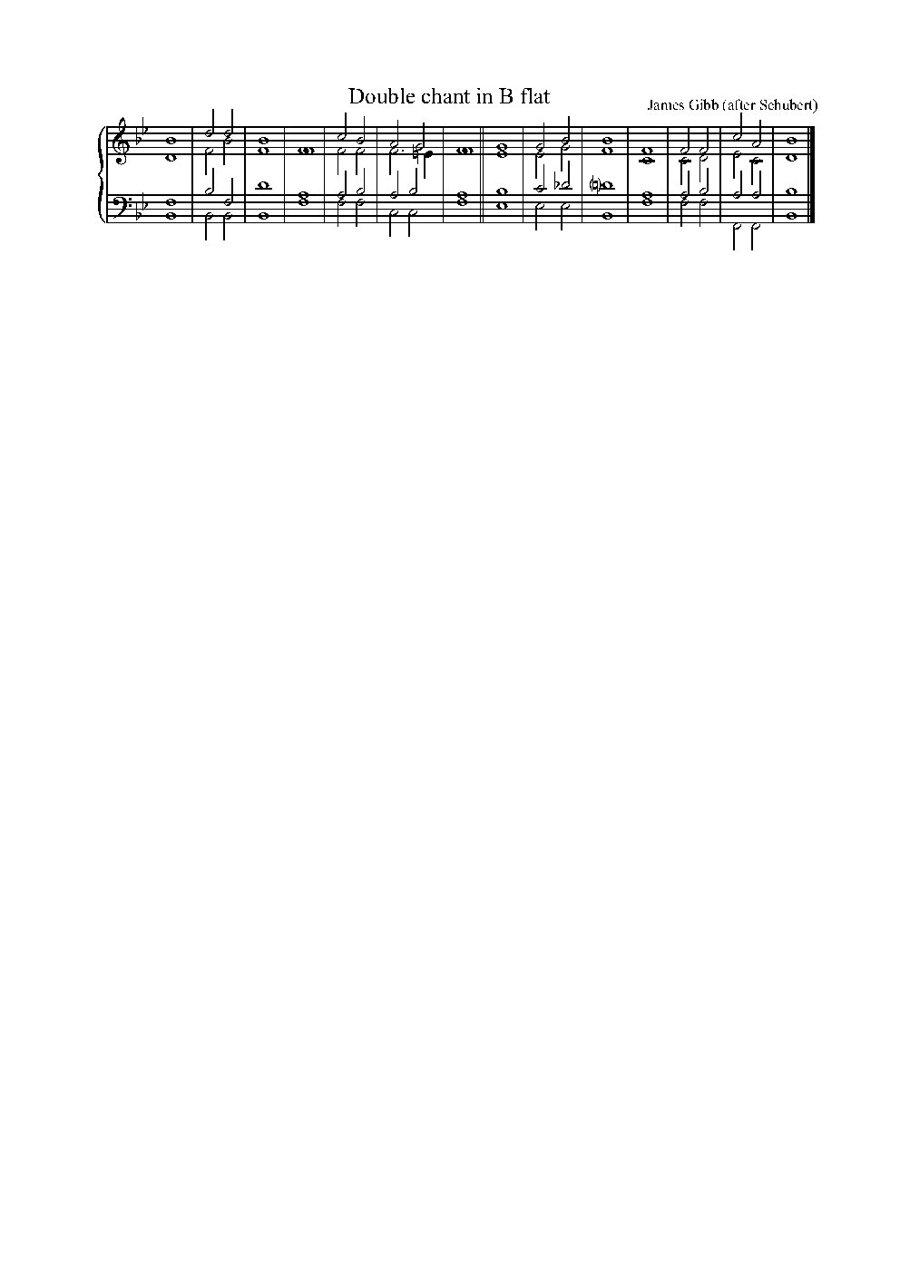 Double chant in B flat - Choir Script PDF Thumbnail