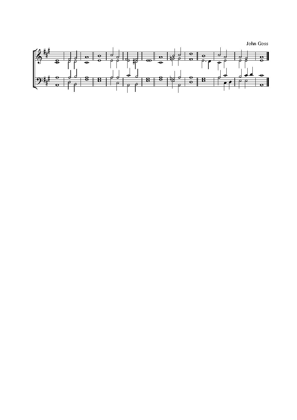 Double chant in A major