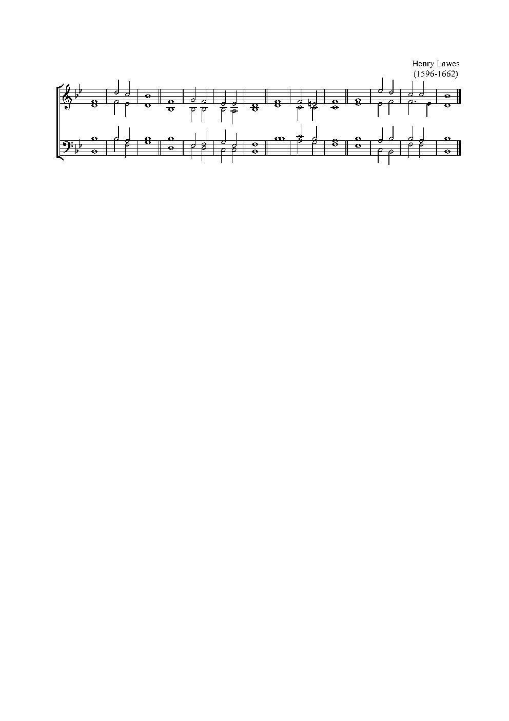 Double chant in B flat major