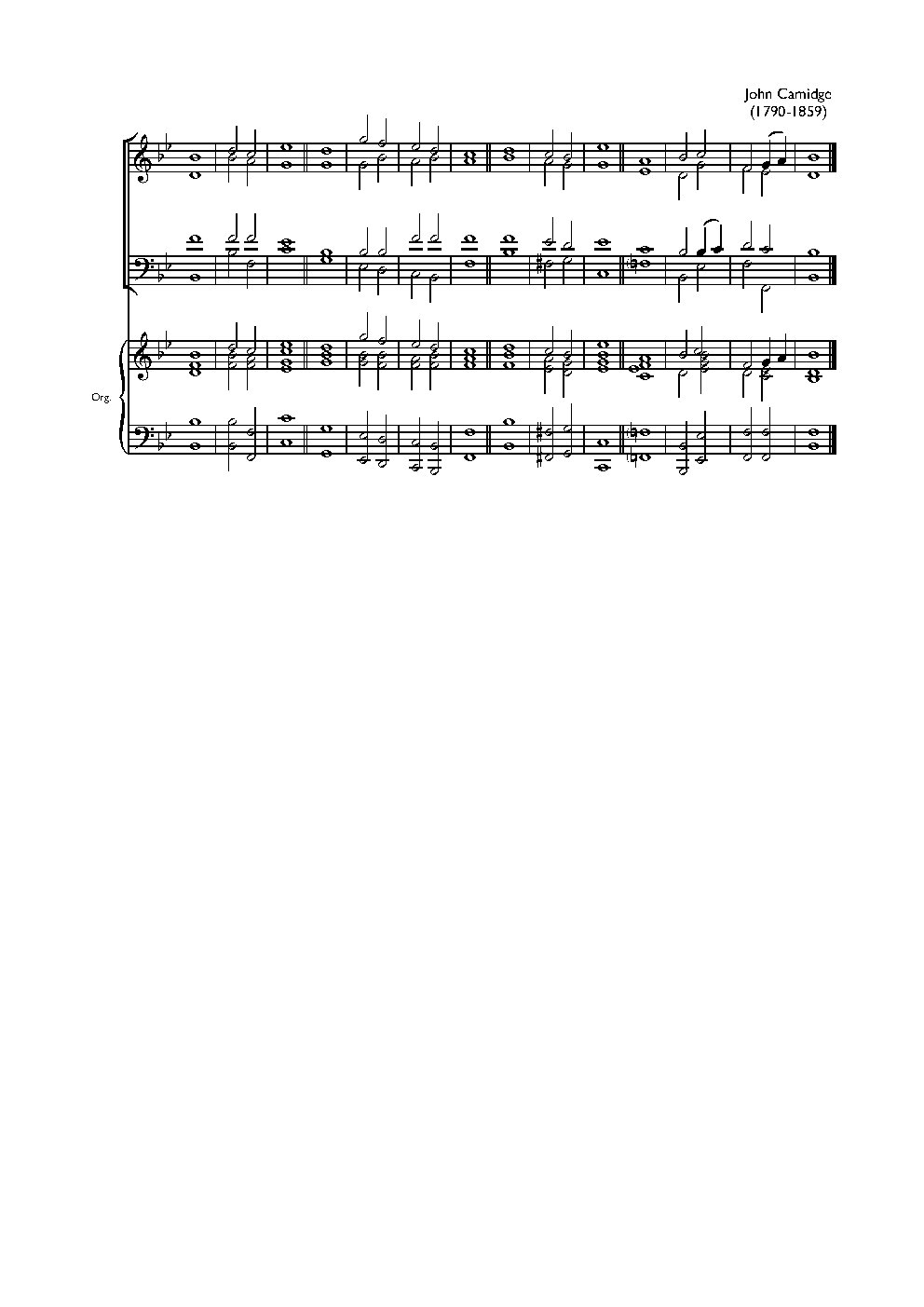 Double chant in B flat major - Choir Script PDF Thumbnail